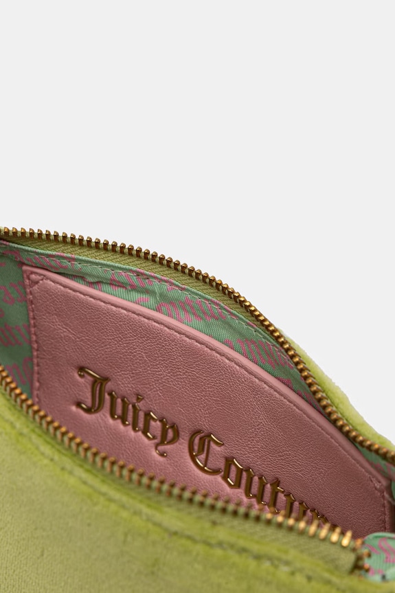 Juicy Couture kabelka hobo dámska JANELLE VELVET BEJ4J9965WZC zelená