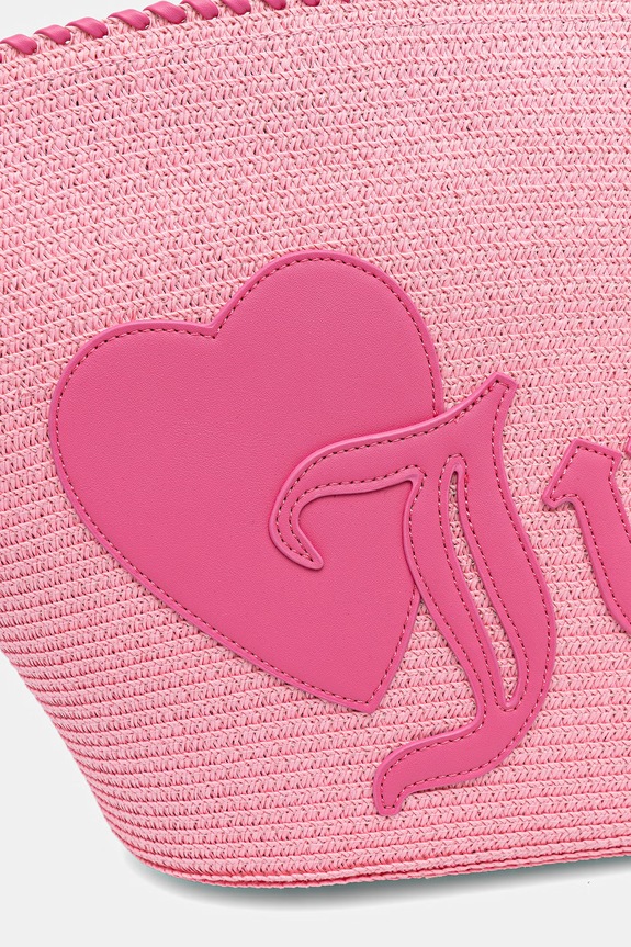 Juicy Couture plážová kabelka dámska pletená ALMA BEACH BASKET ružová BEJ0A9952WXZ