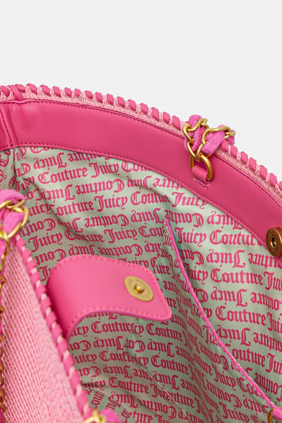 Juicy Couture torba za plažu za žene pletena ALMA BEACH BASKET BEJ0A9952WXZ roza