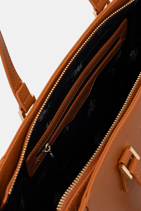 U.S. Polo Assn. geantă crossbody pentru femei, cu imitație de piele JONES CHIC BEUXT8674WVP.521 portocaliu