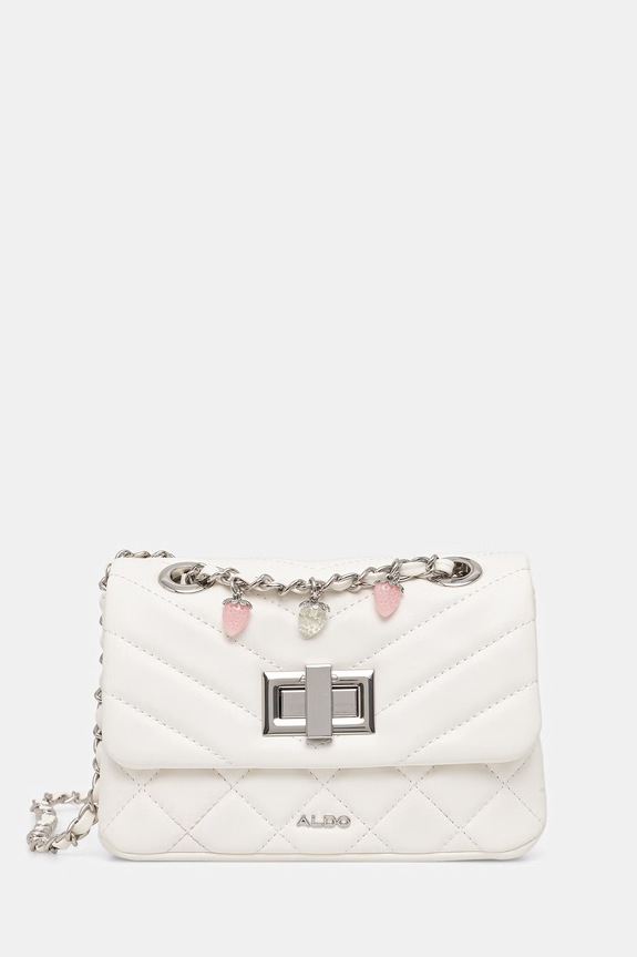 Aldo crossbody kabelka dámska z imitácie kože ALNILAM biela ALNILAM.110