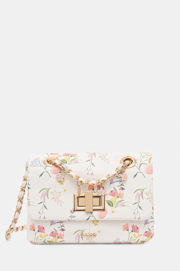Aldo crossbody kabelka dámska z imitácie kože ALNILAM biela ALNILAM.113