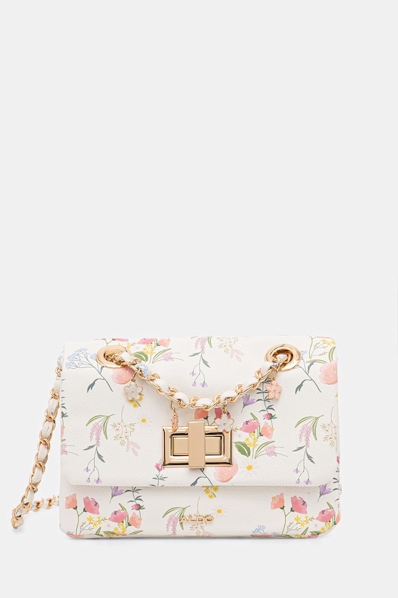 Aldo crossbody kabelka dámska z imitácie kože ALNILAM biela ALNILAM.113