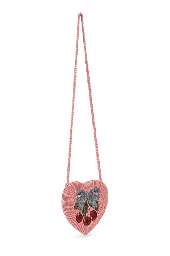 Dievča Detská kabelka Konges Sløjd BEADED HEART BAG KS104220.PreSpring ružová