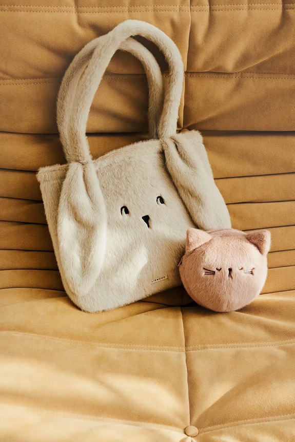 Детска чанта Liewood Lexi Plush Rabbit Totebag щампа бежов LW20810