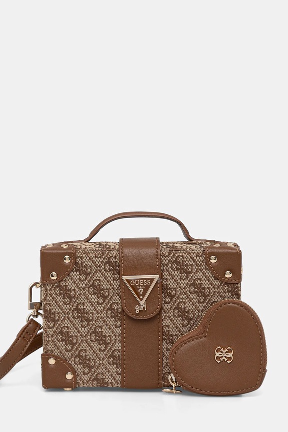 Dječja torba Guess imitacija zrnate kože smeđa J6RZ01.WK590.PPY2