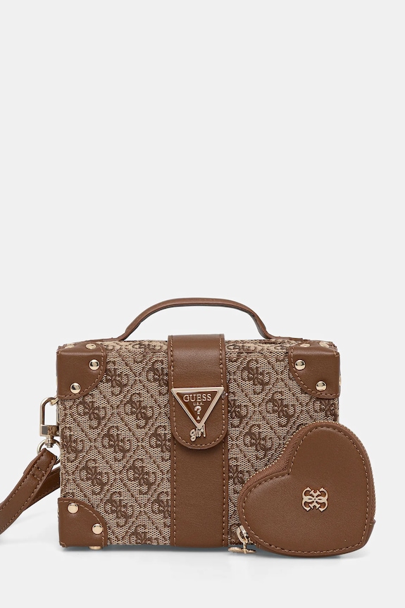 Dječja torba Guess imitacija zrnate kože smeđa J6RZ01.WK590.PPY2