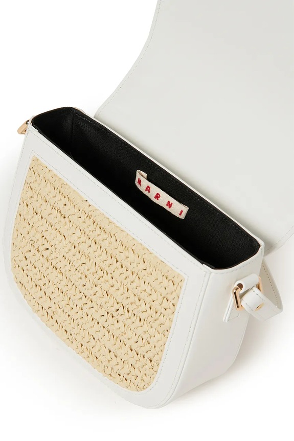Marni torebka dziecięca MW113F RAFFIA EFFECT SMILE BAG BAGS beżowy M01828.M00WR