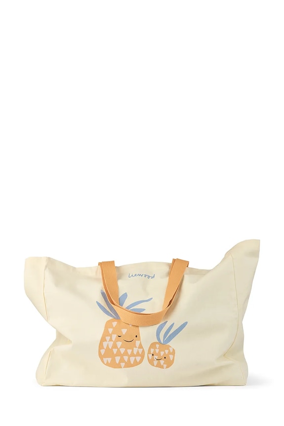 Liewood torebka bawełniana dziecięca Maxi Totebag mieści A4 beżowy LW14739.PPY2
