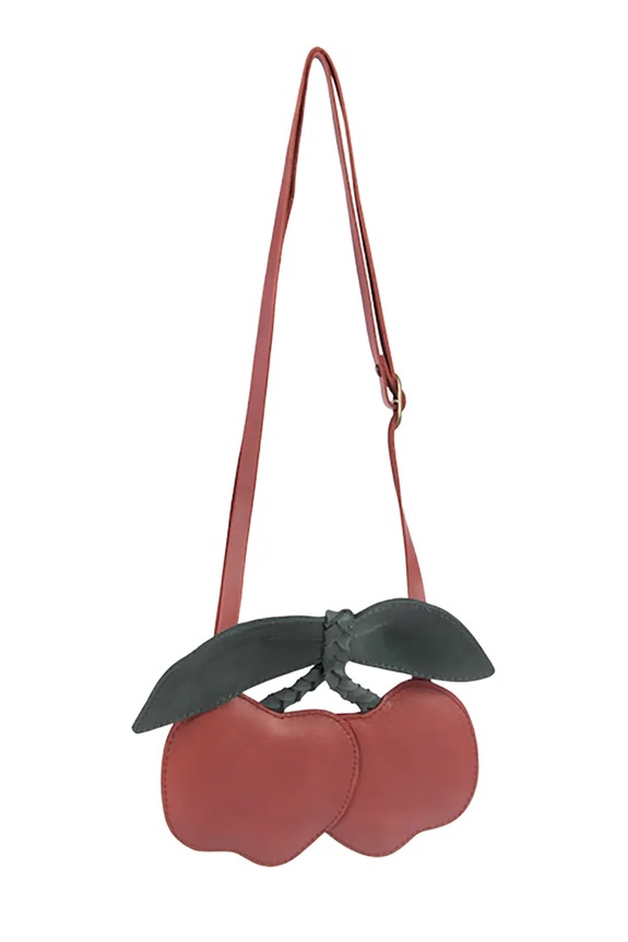Παιδική δερμάτινη τσάντα Donsje Nanoe Fruit Purse Cherry λείο δέρμα κόκκινο 5009012