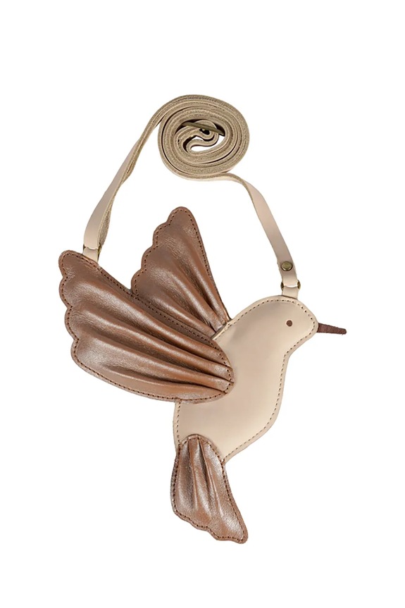 Παιδική δερμάτινη τσάντα Donsje Toto Purse Hummingbird 5003051 μπεζ SS26