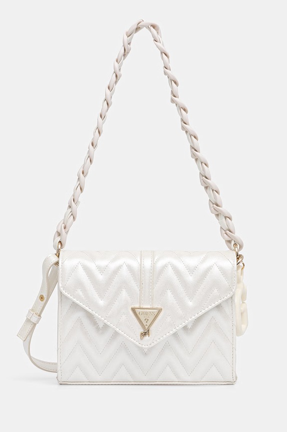 Τσάντα Guess απομίμηση λείου δέρματος μπεζ J6GZ06.W4090.PPY2.M