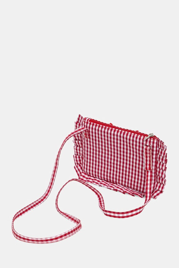 Djevojčice United Colors of Benetton crossbody torba za djecu pamučna 6W20RY003.P.Stagionale crvena