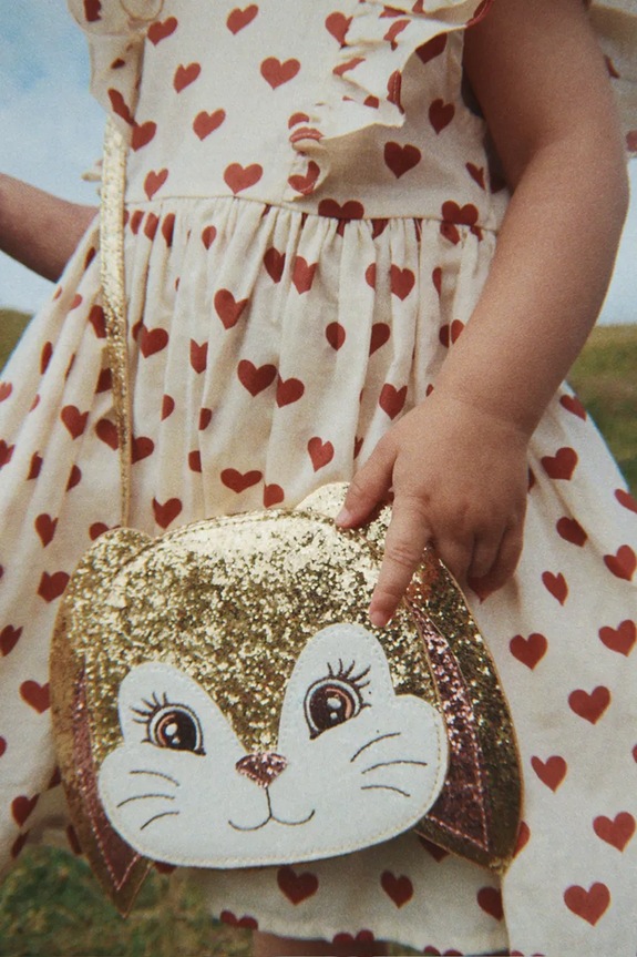 Konges Sløjd torebka crossbody dziecięca TUT BUNNY SHOULDER BAG złoty KS105562.PPY2