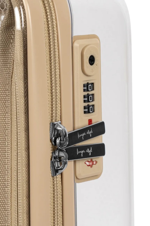 Konges Sløjd walizka TRANSPARENT TRAVEL SUITCASE biały KS105556.PPY2