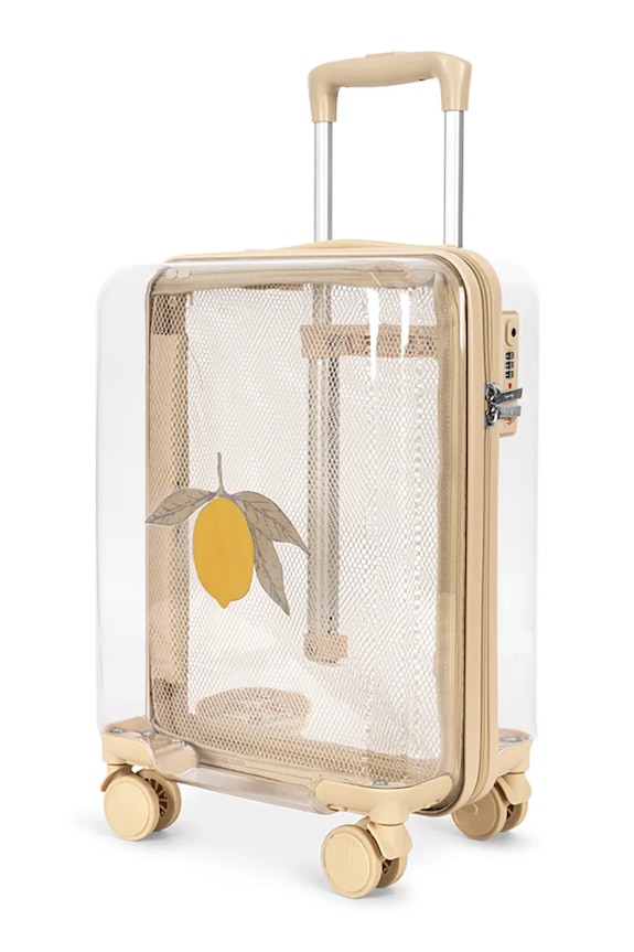 Konges Sløjd walizka TRANSPARENT TRAVEL SUITCASE biały KS105556.PPY2