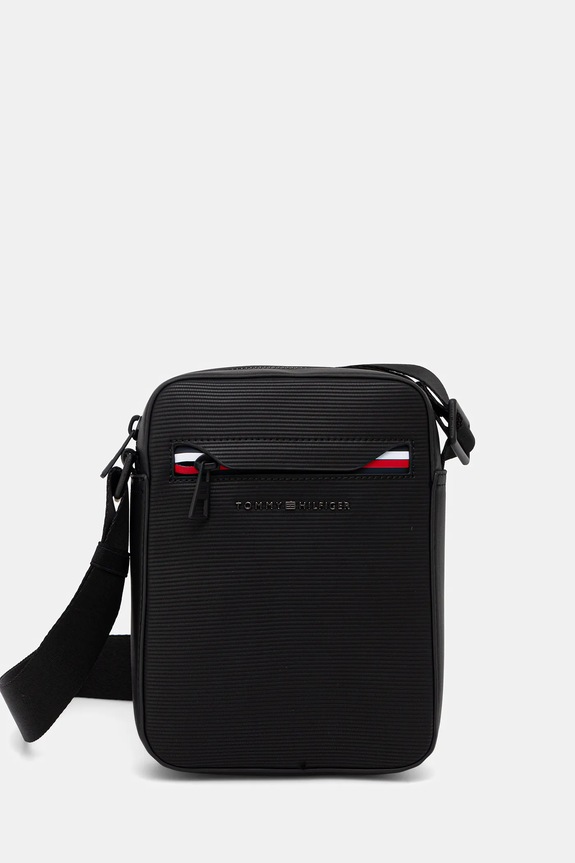 Taštička Tommy Hilfiger hladký černá AM0AM14020