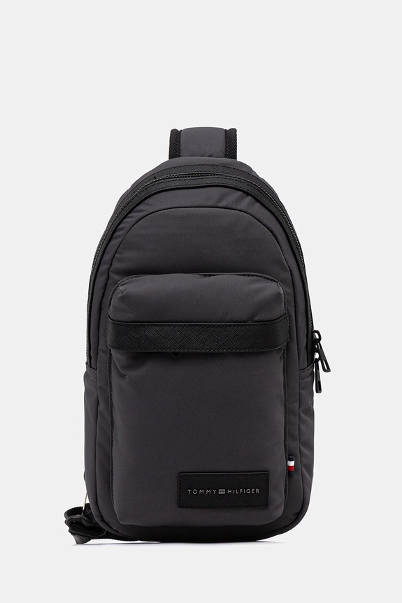 Τσάντα φάκελος Tommy Hilfiger υφασμάτινο γκρί AM0AM14026