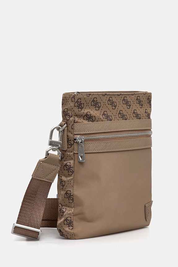 Guess φάκελος Ανδρικός BERLIN HMBENP.P6123 καφέ SS26