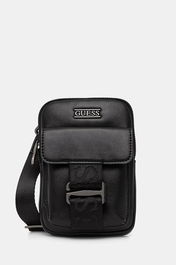 Guess saszetka BOSTON nie mieści A4 czarny HMBOCA.P6142