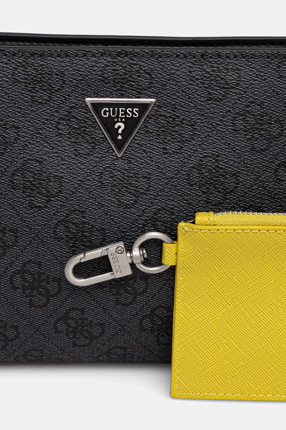 Guess saszetka męska z imitacji skóry MILANO szary HMMILO.P6157