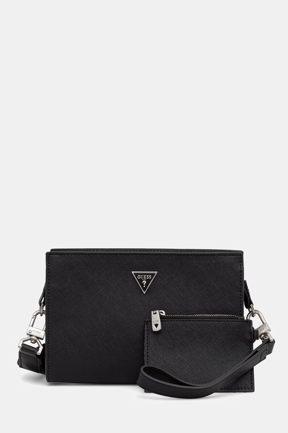 Guess saszetka MILANO nie mieści A4 czarny HMMISA.P6157