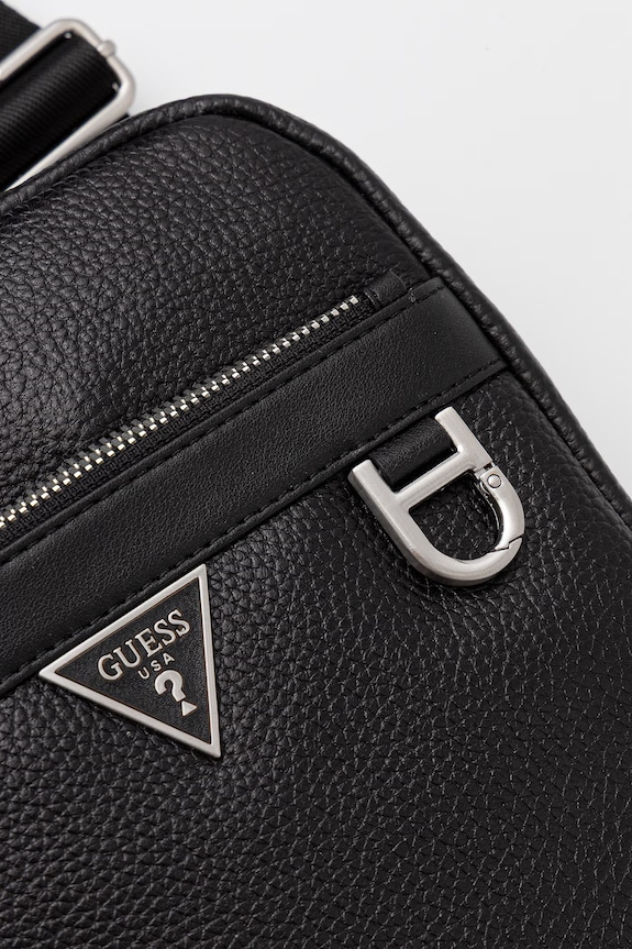 Guess saszetka skórzana MONACO czarny HMMOGR.P6159