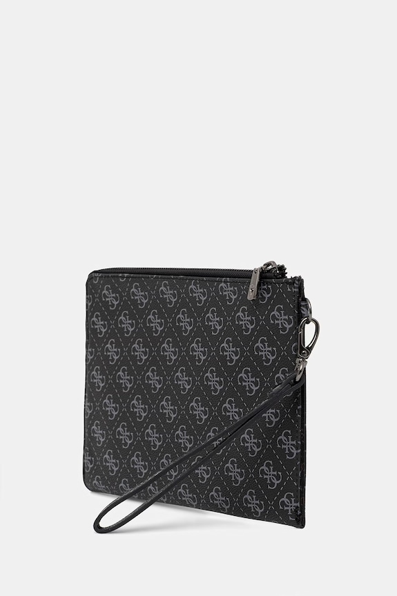 Guess geantă mică pentru bărbați cu imitație de piele MILANO PMBALO.P5235 negru SS26