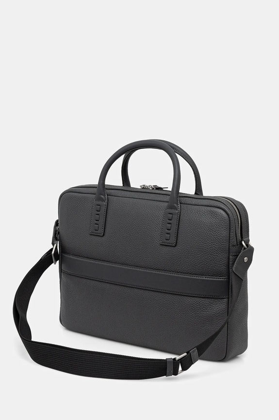Akcesoria Tommy Hilfiger torba na laptopa skórzana AM0AM14072 szary