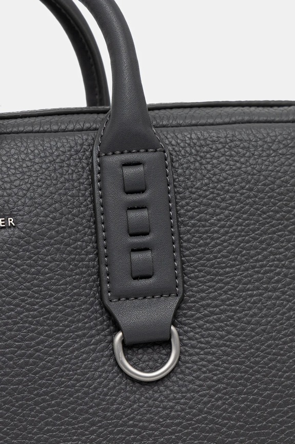 Tommy Hilfiger torba na laptopa skórzana szary AM0AM14072