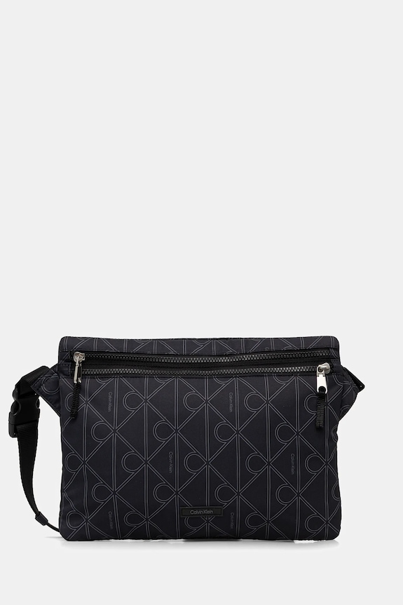 Malá taška Calvin Klein vzorovaný čierna LV04D3138G