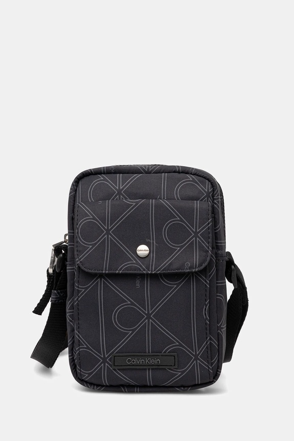 Malá taška Calvin Klein vzorovaný čierna LV04D3230G