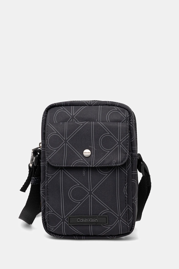 Malá taška Calvin Klein vzorovaný čierna LV04D3230G