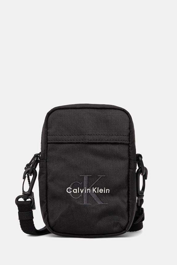 Malá taška Calvin Klein nášivka čierna LV04D3231G