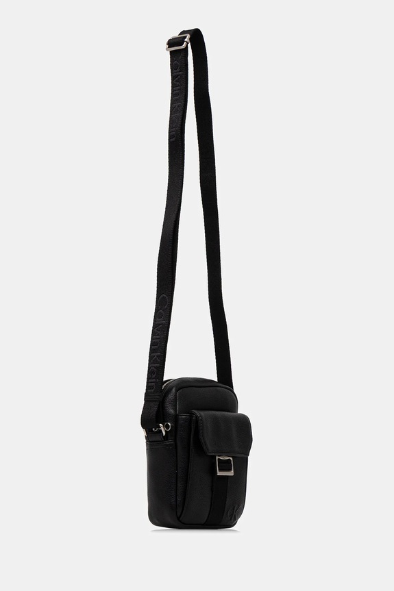 Calvin Klein saszetka męska z imitacji skóry LV04D3281G czarny SS26