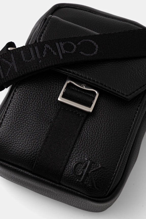 Calvin Klein saszetka męska z imitacji skóry czarny LV04D3281G