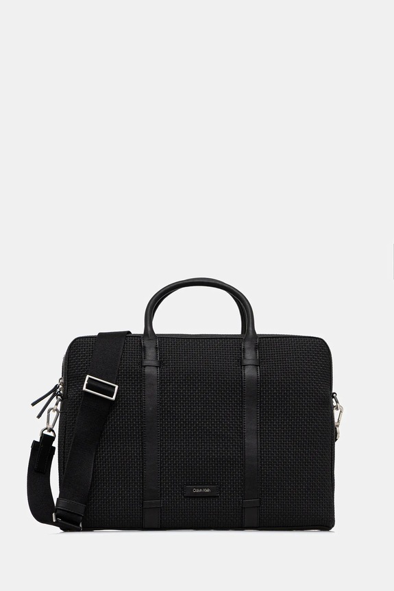 Taška na notebook Calvin Klein 40 x 28 x 7 cm imitácia kože čierna LV04D3207G