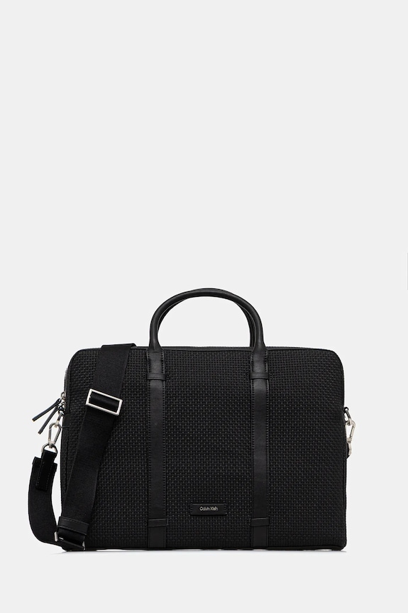 Taška na notebook Calvin Klein 40 x 28 x 7 cm imitácia kože čierna LV04D3207G
