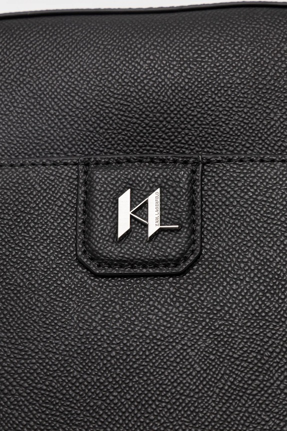 Karl Lagerfeld borsetă de piele K/MONOGRAM B1M30209 negru