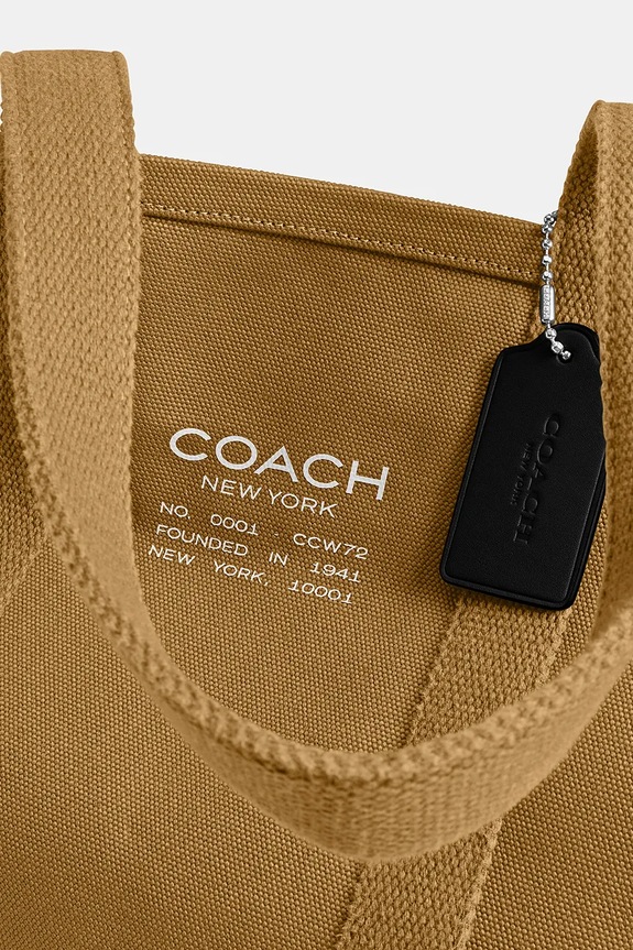 Coach τσάντα βαμβακερή Utility Tote CCW72 καφέ