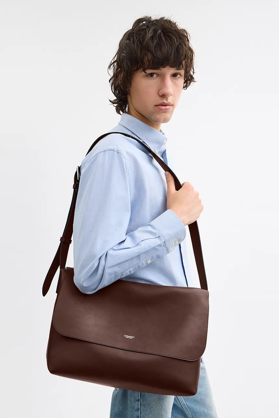 Coach torba skórzana Ludlow Messenger CCB58 brązowy