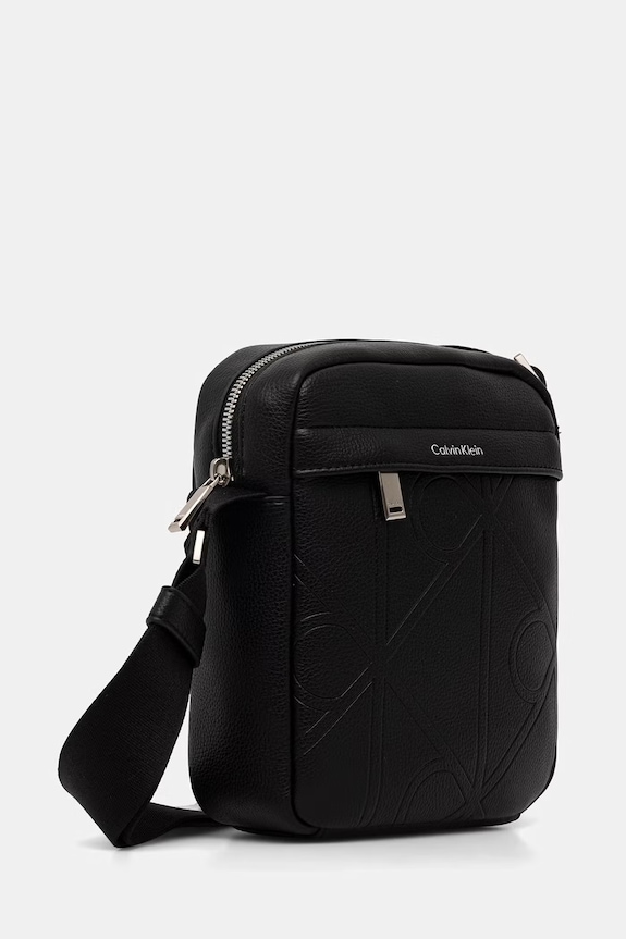 Calvin Klein saszetka na ramię męska z imitacji skóry LV04D3331G czarny SS26