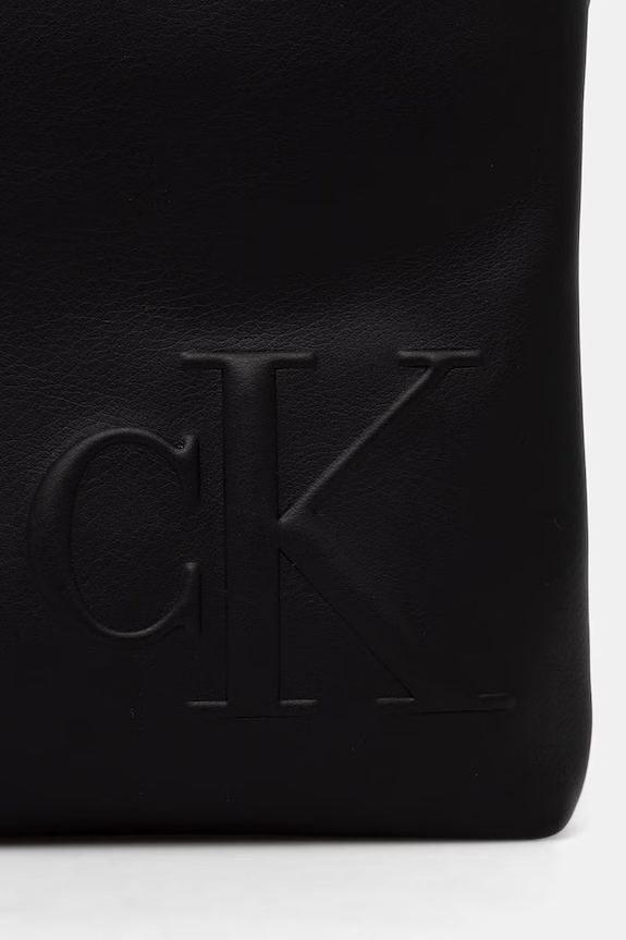 Calvin Klein saszetka na ramię męska z imitacji skóry czarny LV04D3344G