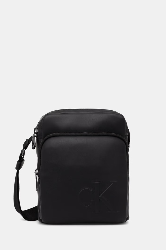 Calvin Klein saszetka na ramię męska z imitacji skóry czarny LV04D3368G