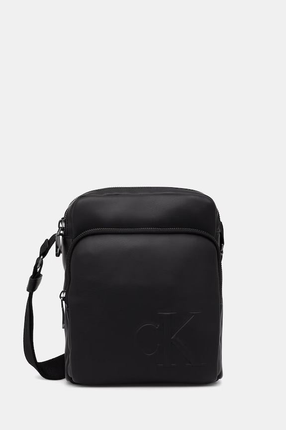 Calvin Klein saszetka na ramię męska z imitacji skóry czarny LV04D3368G