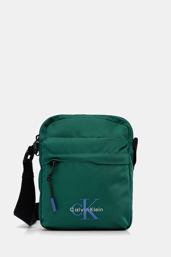 Calvin Klein saszetka męska zielony LV04D3421G
