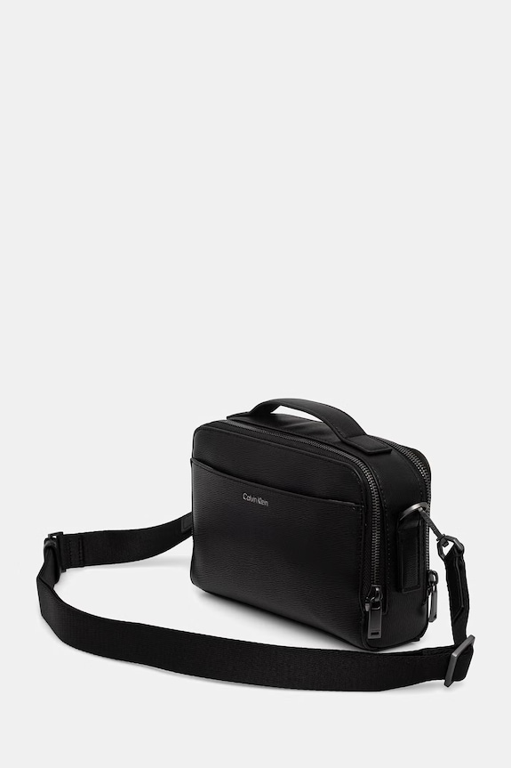 Akcesoria Calvin Klein saszetka męska z imitacji skóry LV04D3291G czarny