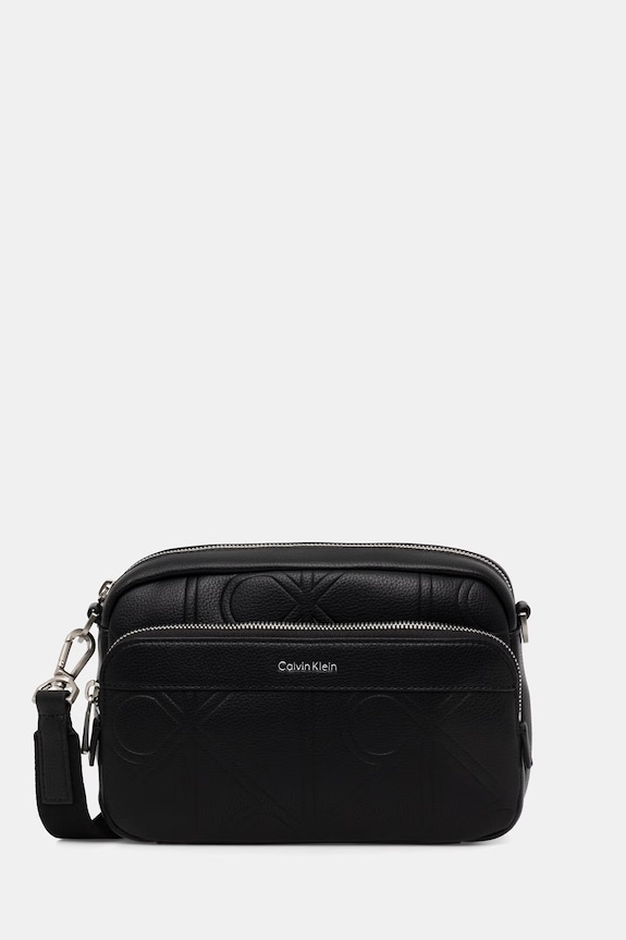 Calvin Klein saszetka męska z imitacji skóry czarny LV04D3330G