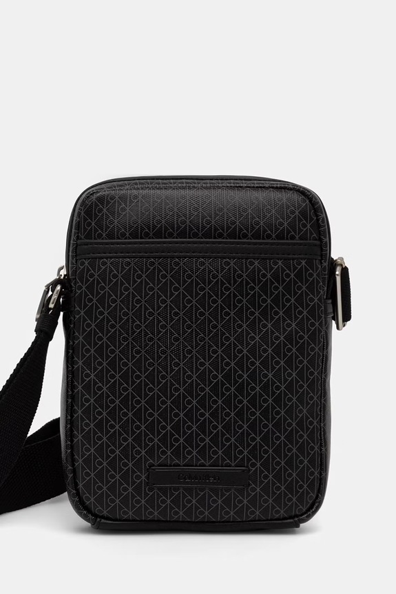 Calvin Klein saszetka męska z imitacji skóry czarny LV04D3334G