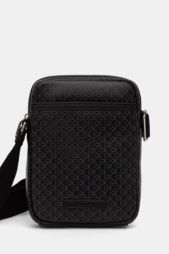 Calvin Klein saszetka męska z imitacji skóry czarny LV04D3334G